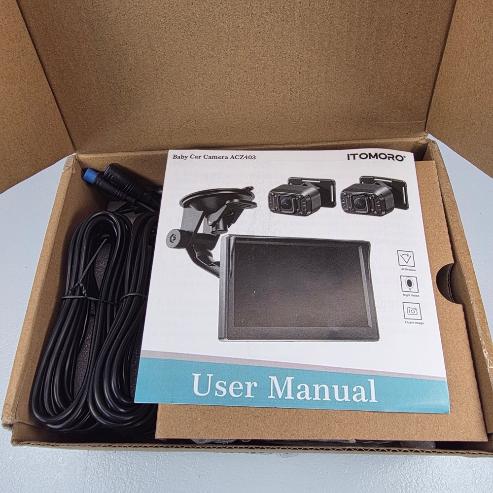 ITOMORO Baby Car Camera‎ ACZ403 Monitor Kit With Cables User Manual